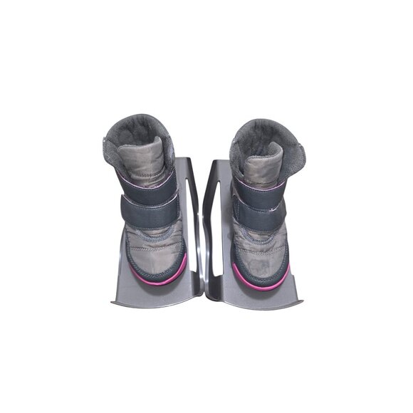 Sorel Girls Cerrelle Winter Boots Size 10 Gray & Pink Waterproof Insulated - Picture 1 of 8